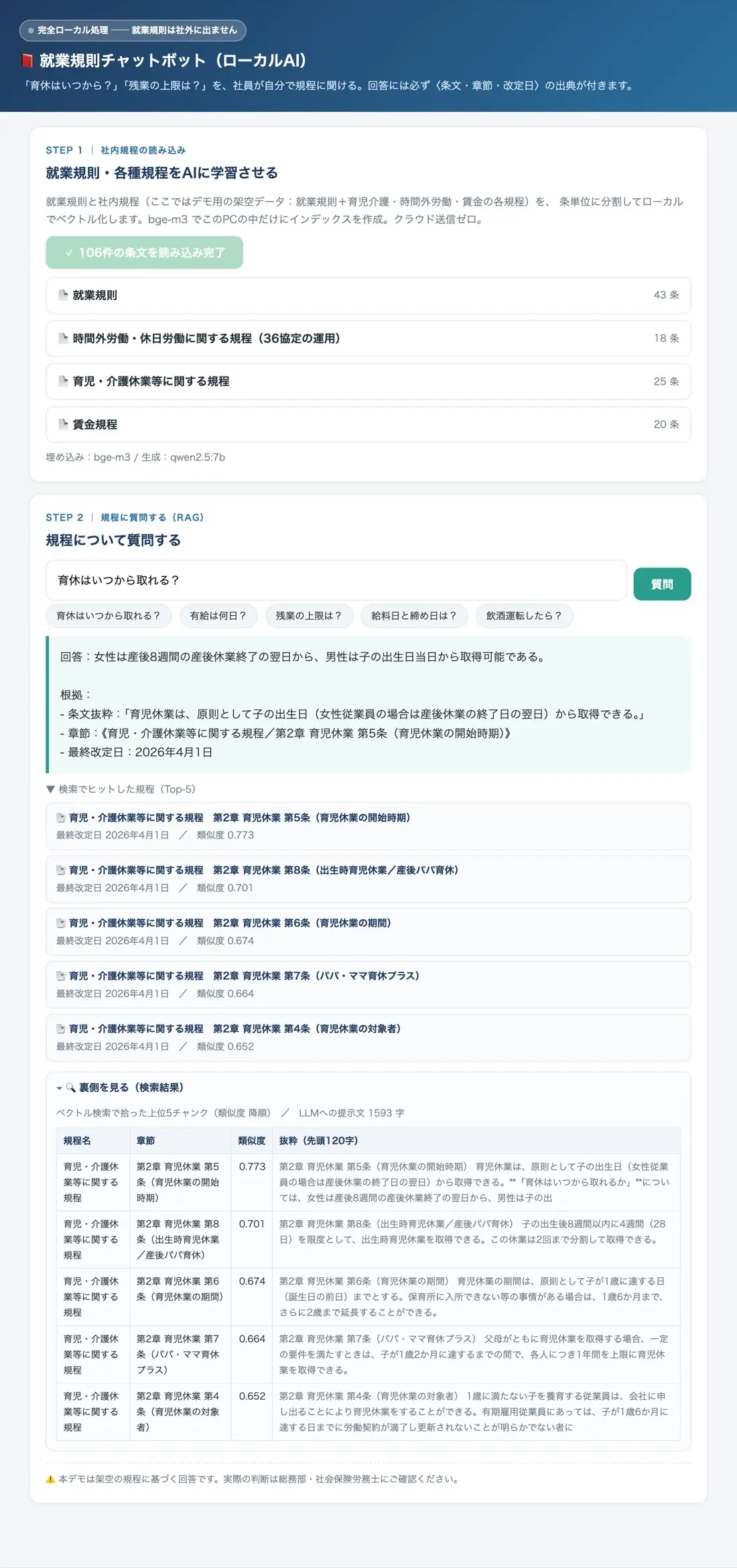 裏側パネル（拾った条文の一覧）