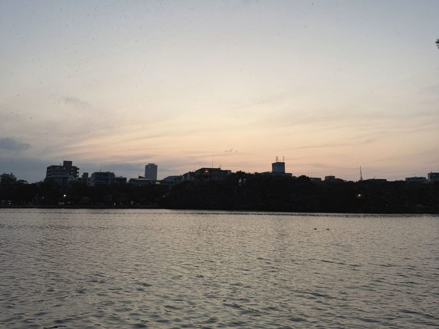 福岡・大濠公園の夕暮れ